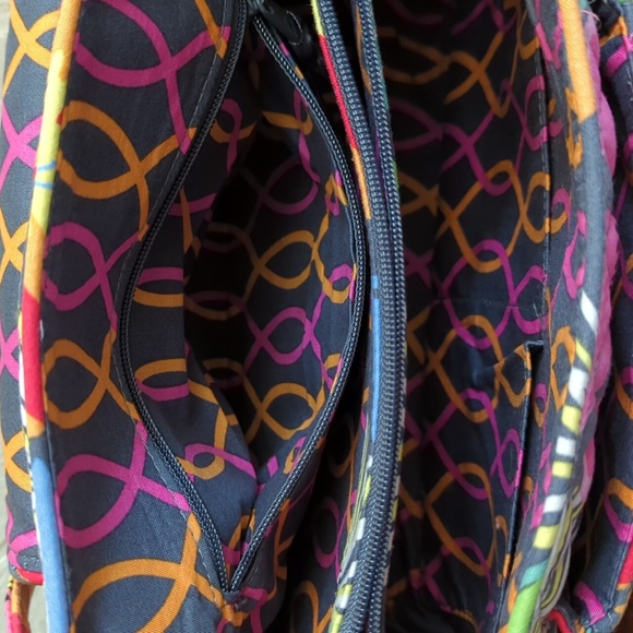 Vera Bradley Jazzy Blooms Edie Three Compartment Satchel Bag - Picture 9 of 10